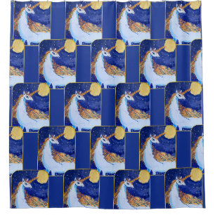 Unicorn "Art by Kids" Shower Curtain