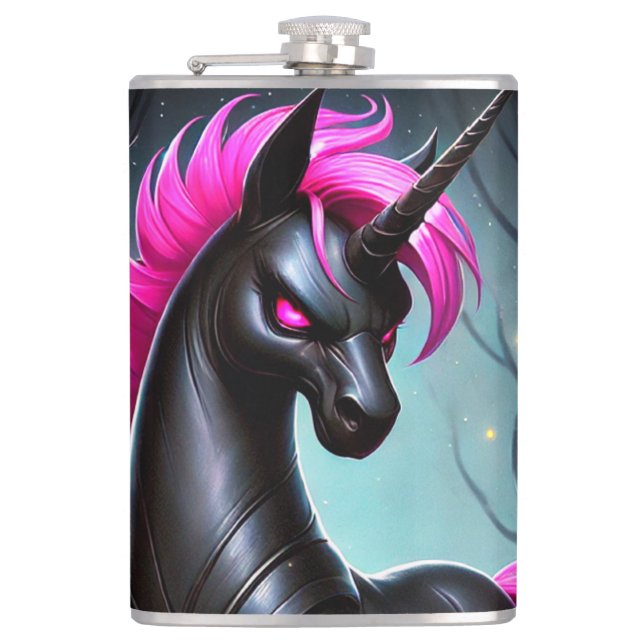 Unicorn Art Hip Flask (Front)