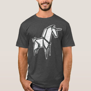 Unicorn Artwork Origami Paper Japanese Art Lover P T-Shirt
