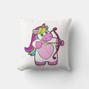 Unicorn as Archer with Bow and Arrow Cushion