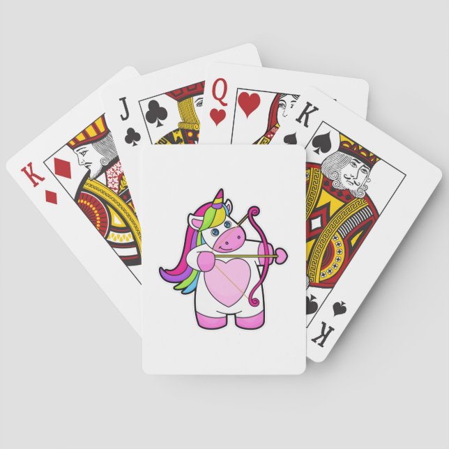 Unicorn as Archer with Bow and Arrow Playing Cards (Back)