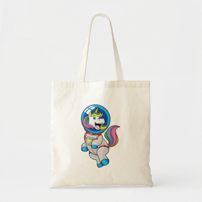 Unicorn as Astronaut in Space Tote Bag (Front)