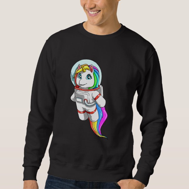 Unicorn As Astronaut Sweatshirt (Front)