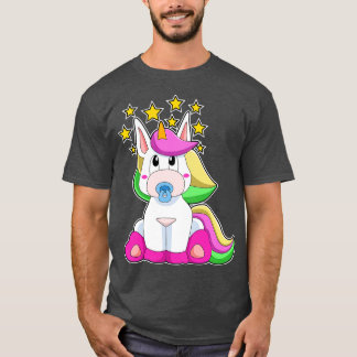Unicorn as Baby with Pacifier T-Shirt