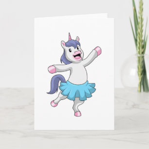 Unicorn as Ballerina at Ballet Card