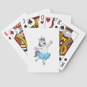 Unicorn as Ballerina at Ballet Playing Cards