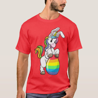 Unicorn as Easter bunny with Easter egg T-Shirt