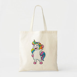 Unicorn as Hairdresser with Hairspray Tote Bag