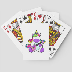 Unicorn as Musician with Guitar Playing Cards