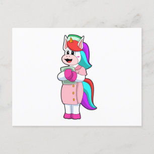 Unicorn as Nurse Postcard