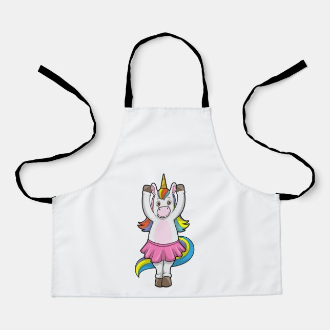 Unicorn at Ballet Dance with Skirt Apron (Front)
