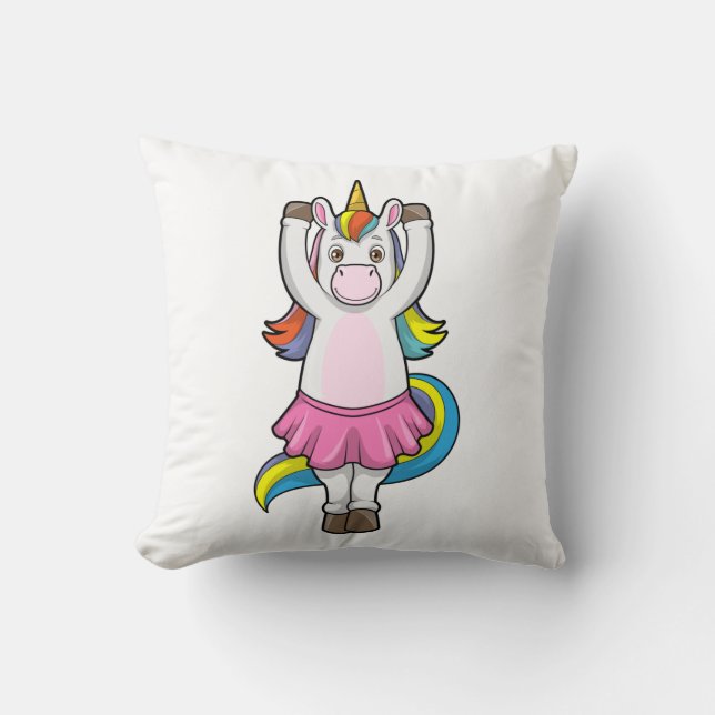 Unicorn at Ballet Dance with Skirt Cushion (Front)