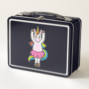 Unicorn at Ballet Dance with Skirt Metal Lunch Box