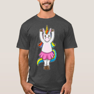 Unicorn at Ballet Dance with Skirt T-Shirt