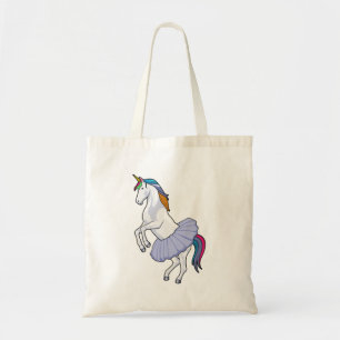 Unicorn at Ballet with Skirt Tote Bag