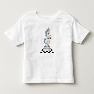 Unicorn at Chess as Chess piece Knight Toddler T-Shirt