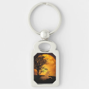 Unicorn at Dusk Key Ring
