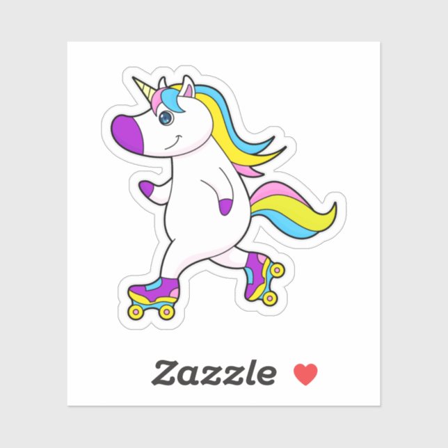 Unicorn at Inline skating with Roller skates (Sheet)