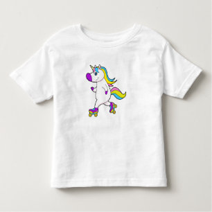 Unicorn at Inline skating with Roller skates Toddler T-Shirt