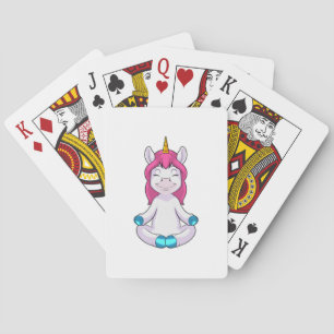 Unicorn at Meditate in Sitting Playing Cards