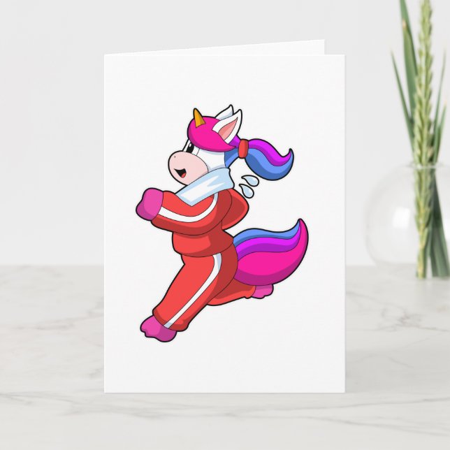 Unicorn at Running Card (Front)