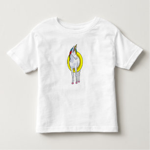 Unicorn at Swimming with Swim ring Toddler T-Shirt
