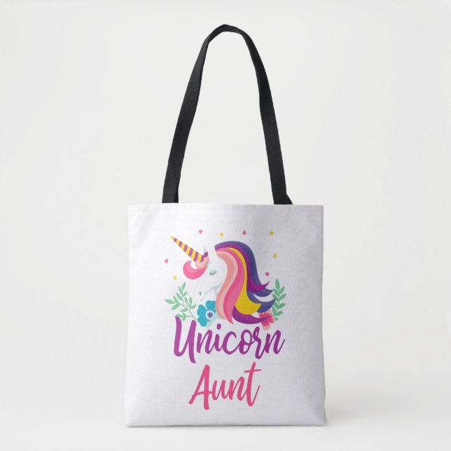 Unicorn Aunt Tote Bag (Front)