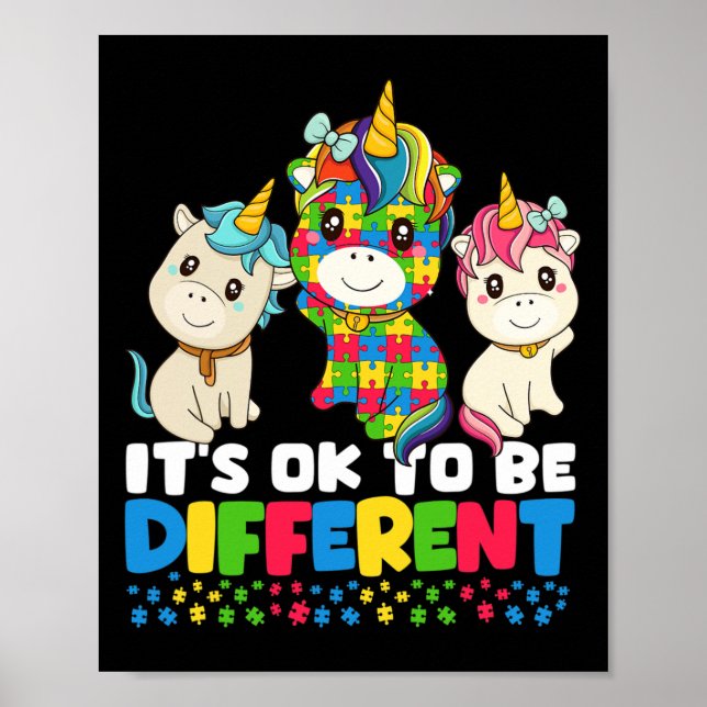 Unicorn Autism Awareness  Poster (Front)