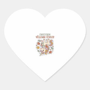 Unicorn Autumn Leaves Unicorn Graphic Design Merch Heart Sticker
