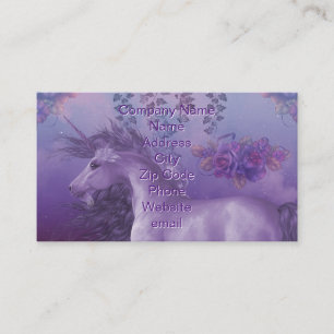 Unicorn Autumn Roses Business Card