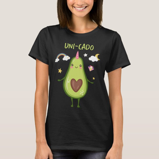 Unicorn Avocado Guacamole Toast Healthy Fat Green  T-Shirt (Front)