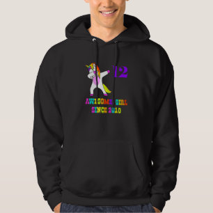 Unicorn  Awesome Girl Born In 2010 Birthday Hoodie