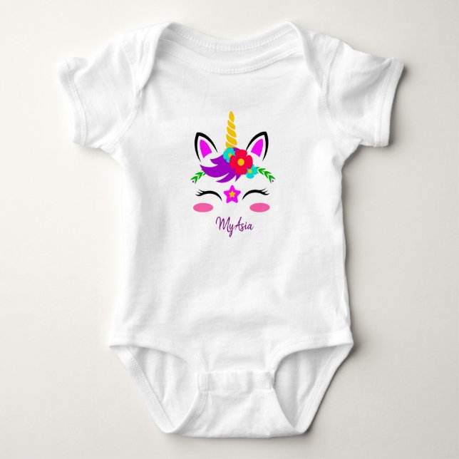 Unicorn Baby Bodysuit (Front)
