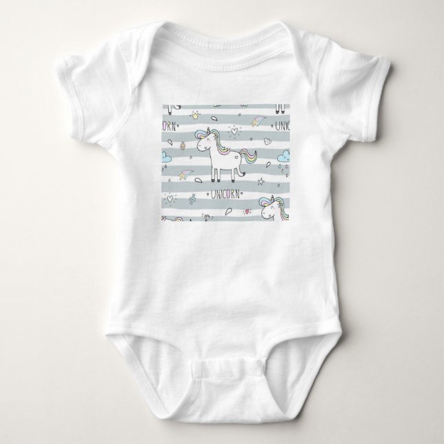   Unicorn Baby Bodysuit (Front)