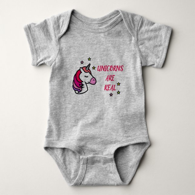 Unicorn baby bodysuit (Front)