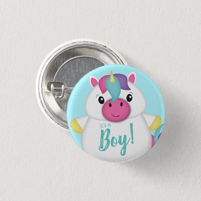 Unicorn Baby Shower 3 Cm Round Badge (Front & Back)