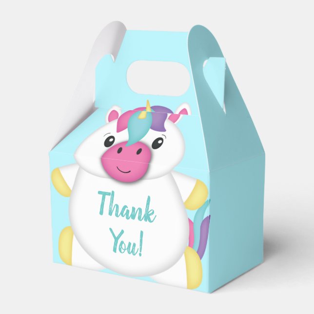 Unicorn Baby Shower Favour Box (Front Side)