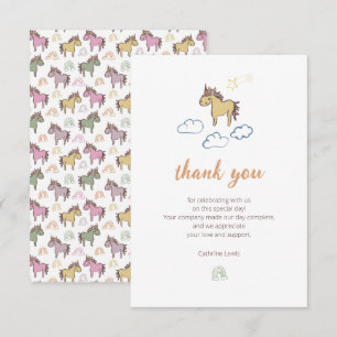 Unicorn Baby Shower Gender Neutral Thank You Card