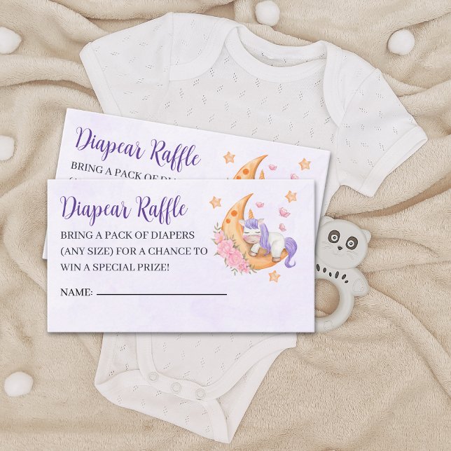 Unicorn Baby Shower Girl Enclosure Card (Creator Uploaded)