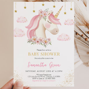 Unicorn Baby Shower Invitation