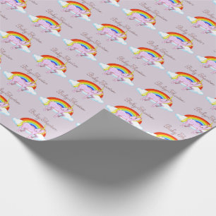 Unicorn Baby Shower Matte Wrapping Paper