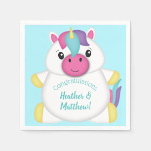 Unicorn Baby Shower Napkin