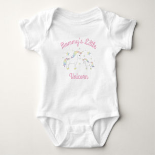 Unicorn Baby Shower Pastel Rainbow Baby Bodysuit