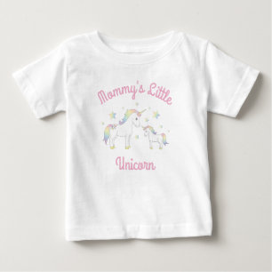 Unicorn Baby Shower Pastel Rainbow T-Shirt