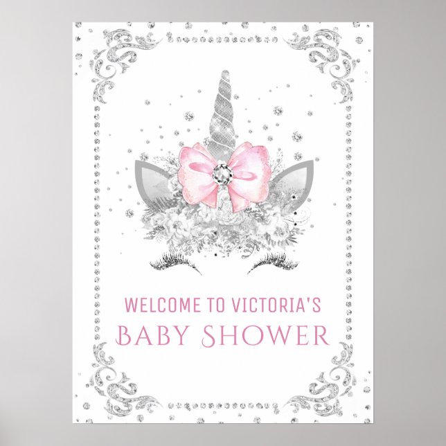 Unicorn Baby Shower Sign (Front)