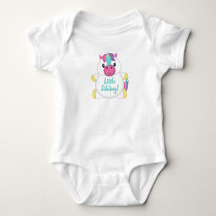 Unicorn Baby Shower Teal Bodysuit