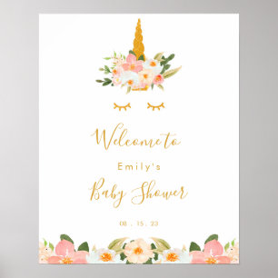 Unicorn Baby Shower Welcome Sign