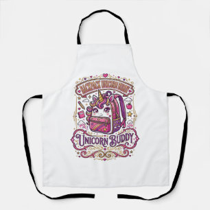 Unicorn Backpack Unicorn Buddy Stylish Merch Desig Apron