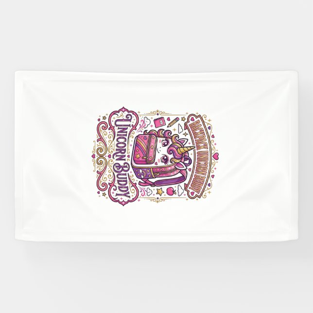 Unicorn Backpack Unicorn Buddy Stylish Merch Desig Banner (Horizontal)