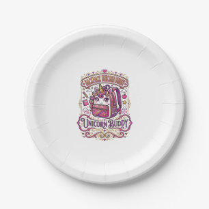 Unicorn Backpack Unicorn Buddy Stylish Merch Desig Paper Plate